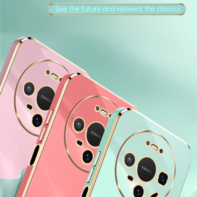 For Huawei Mate 80 XINLI Straight Edge 6D Electroplate TPU Phone Case with Ring Holder