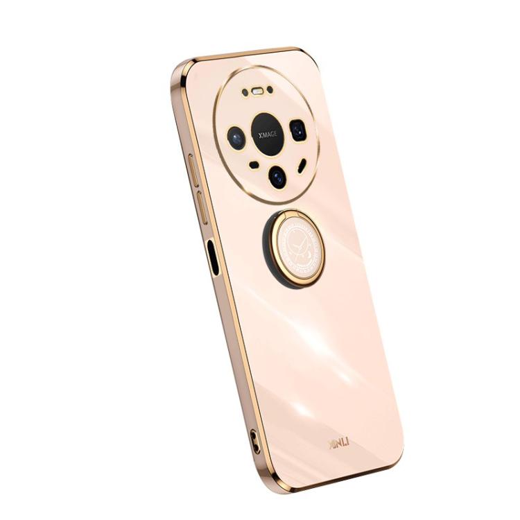 For Huawei Mate 80 XINLI Straight Edge 6D Electroplate TPU Phone Case with Ring Holder