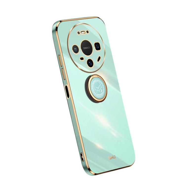 For Huawei Mate 80 XINLI Straight Edge 6D Electroplate TPU Phone Case with Ring Holder