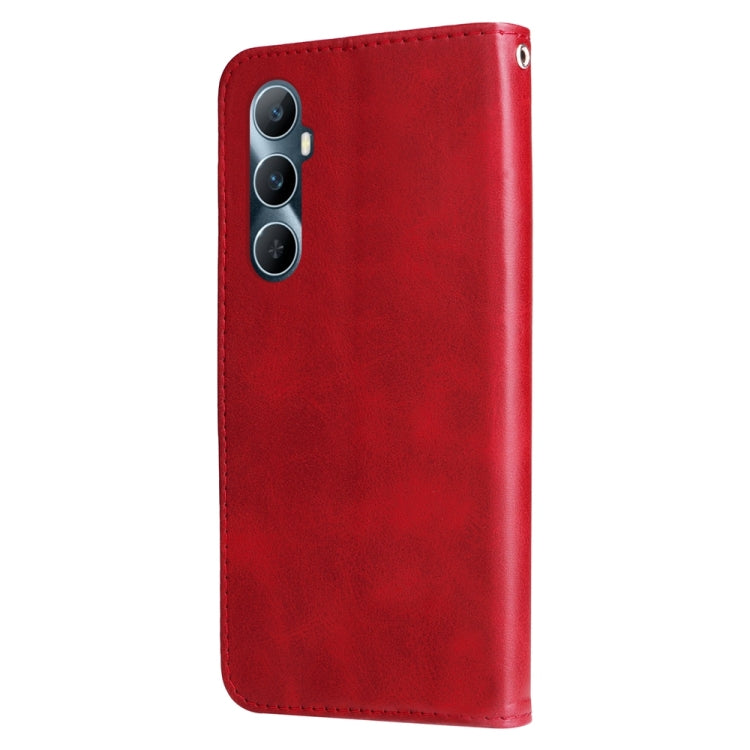 For Realme C65 4G Fashion Calf Texture Zipper Leather Phone Case