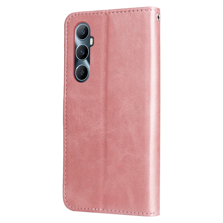 For Realme C65 4G Fashion Calf Texture Zipper Leather Phone Case