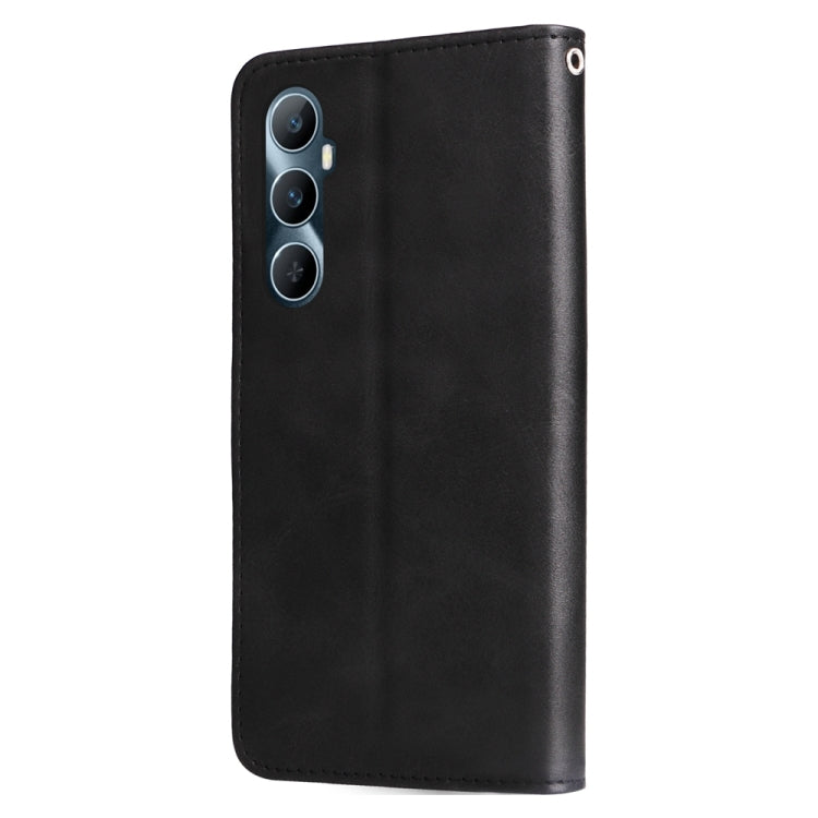 For Realme C65 4G Fashion Calf Texture Zipper Leather Phone Case