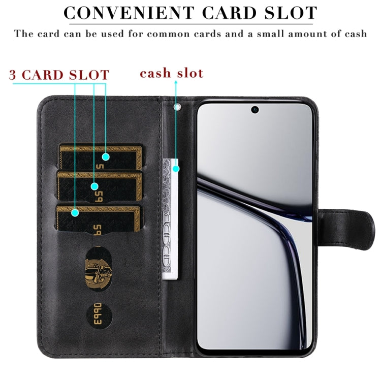 For Realme C65 4G Fashion Calf Texture Zipper Leather Phone Case