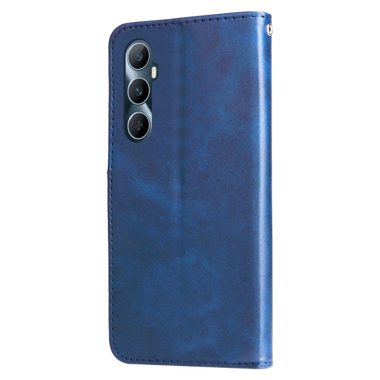 For Realme C65 4G Fashion Calf Texture Zipper Leather Phone Case
