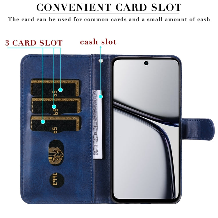 For Realme C65 4G Fashion Calf Texture Zipper Leather Phone Case