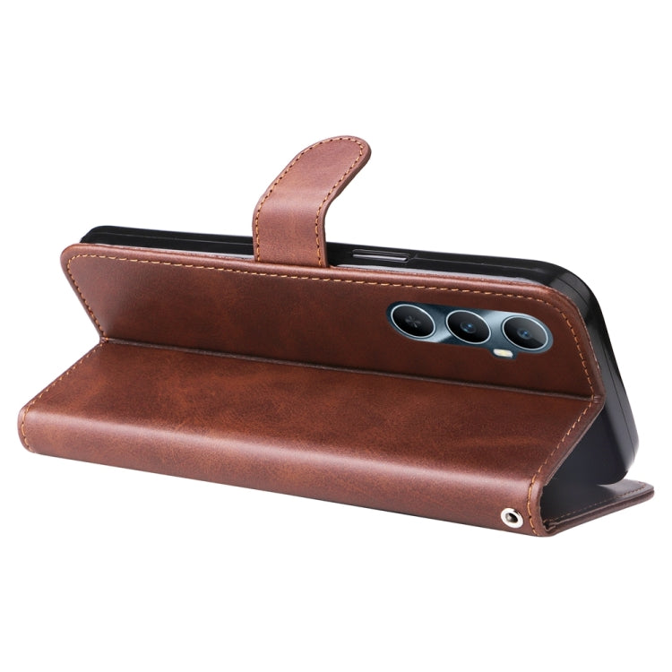 For Realme C65 4G Fashion Calf Texture Zipper Leather Phone Case
