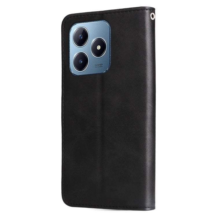 For Realme C63 / C61  / Note 60 Fashion Calf Texture Zipper Leather Phone Case
