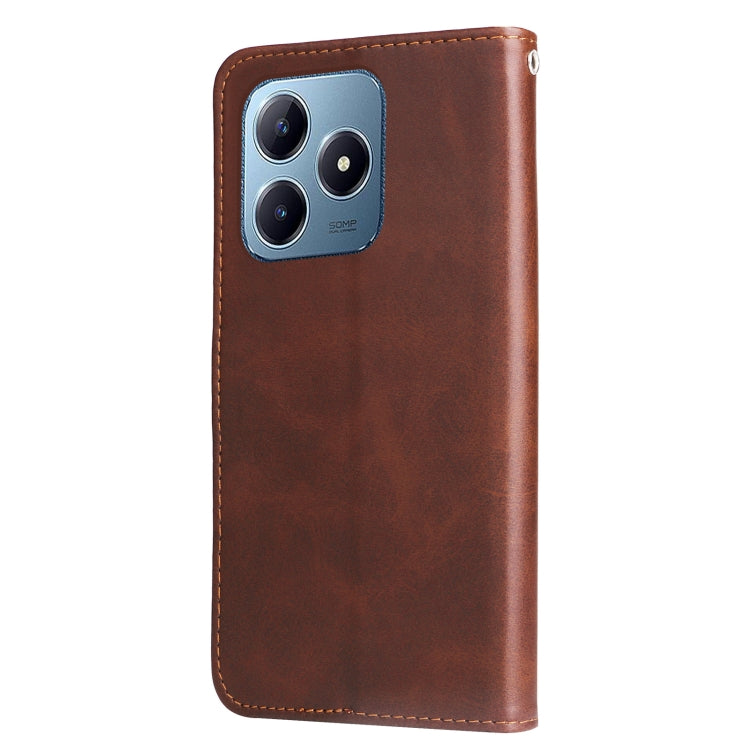 For Realme C63 / C61  / Note 60 Fashion Calf Texture Zipper Leather Phone Case