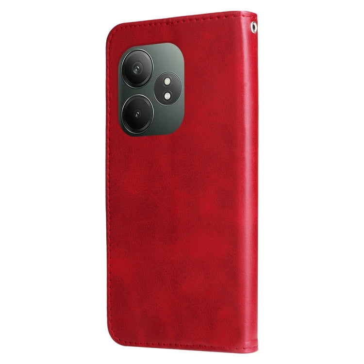 For Realme GT 6 / GT Neo6 SE Fashion Calf Texture Zipper Leather Phone Case