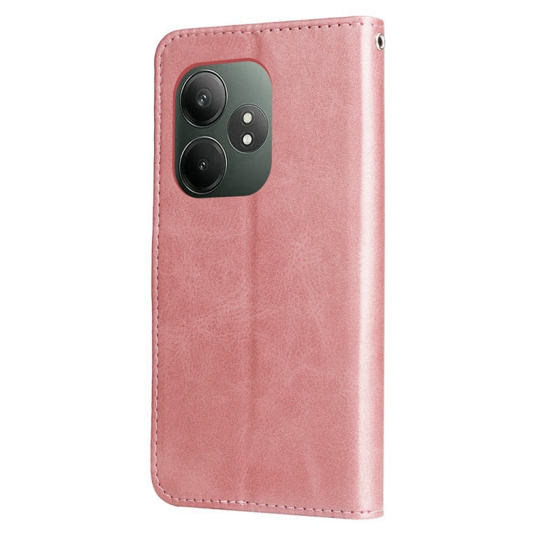For Realme GT 6 / GT Neo6 SE Fashion Calf Texture Zipper Leather Phone Case