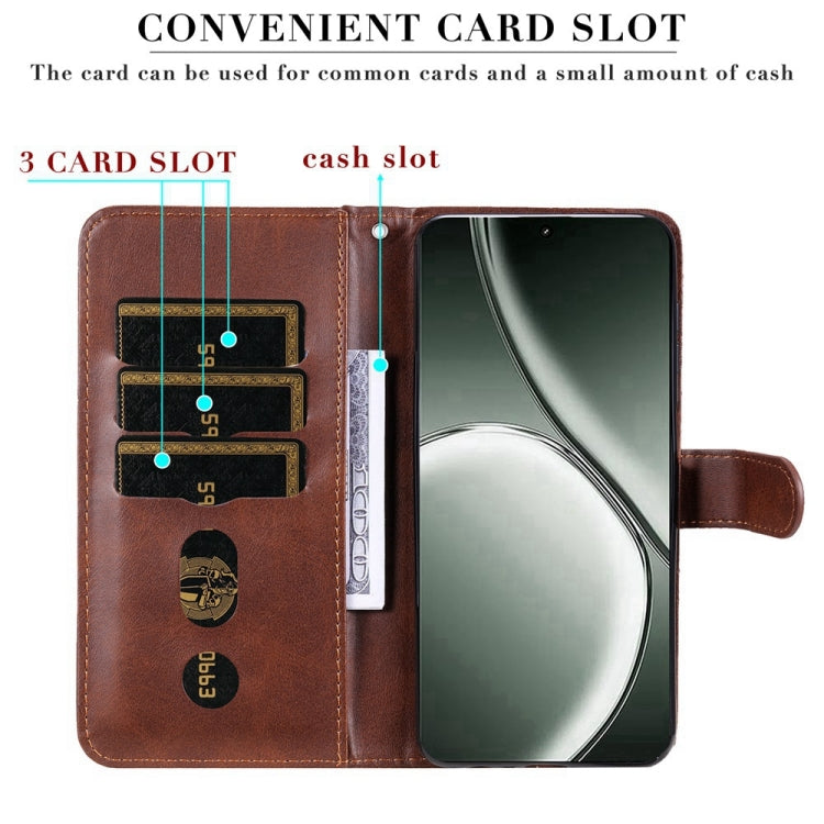 For Realme GT 6 / GT Neo6 SE Fashion Calf Texture Zipper Leather Phone Case