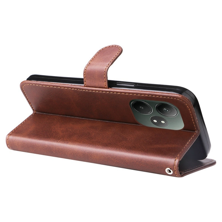 For Realme GT 6 / GT Neo6 SE Fashion Calf Texture Zipper Leather Phone Case