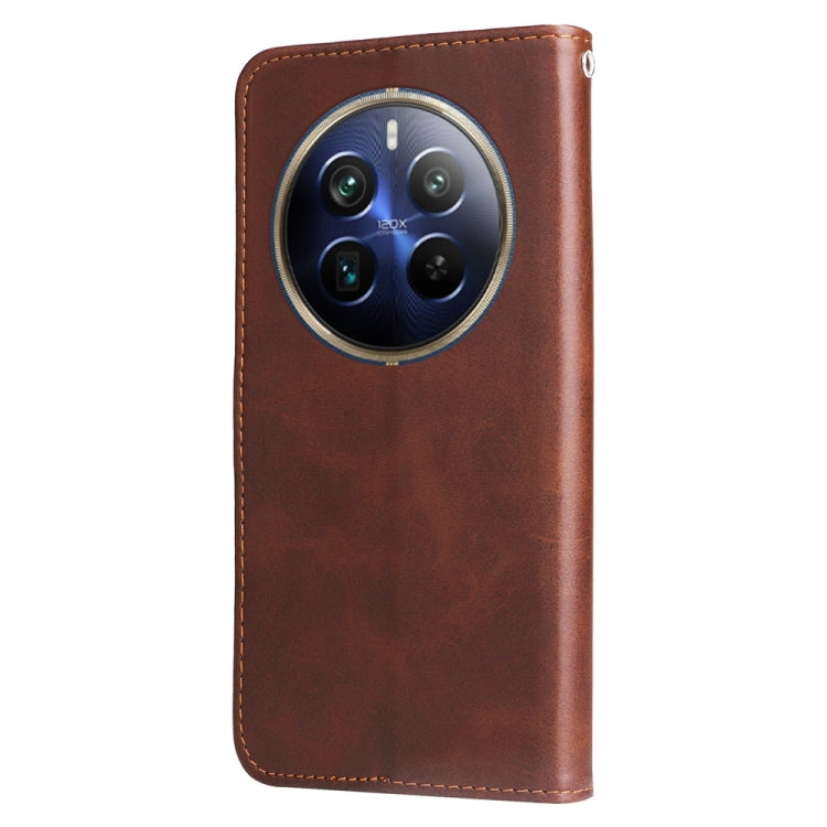For Realme 13 Pro / 13 Pro+ / P1 Pro Global Fashion Calf Texture Zipper Leather Phone Case