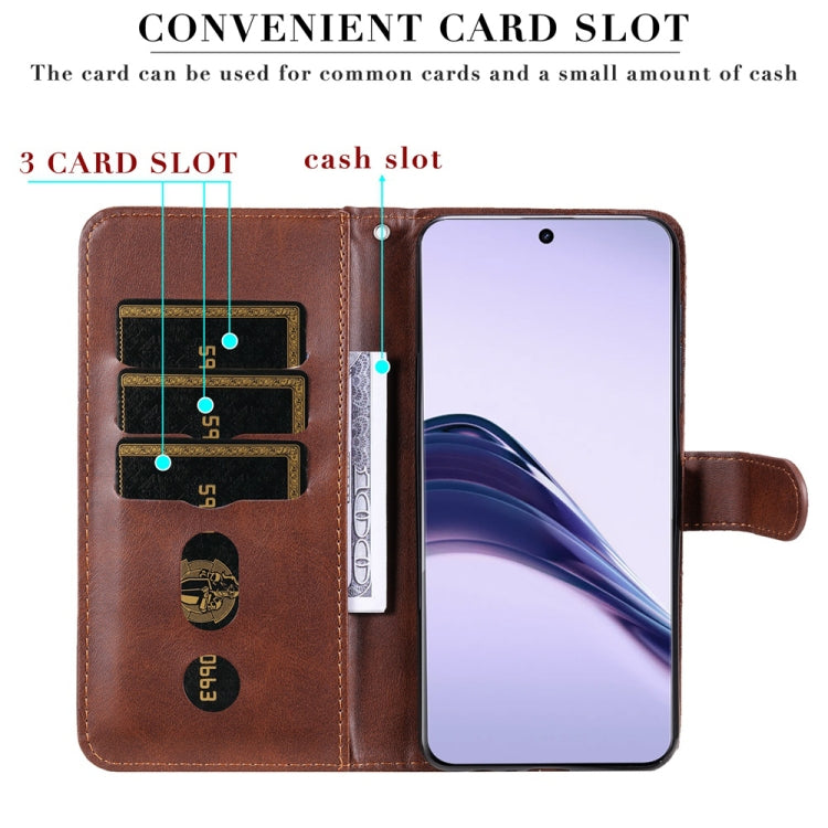 For Realme 13 Pro / 13 Pro+ / P1 Pro Global Fashion Calf Texture Zipper Leather Phone Case