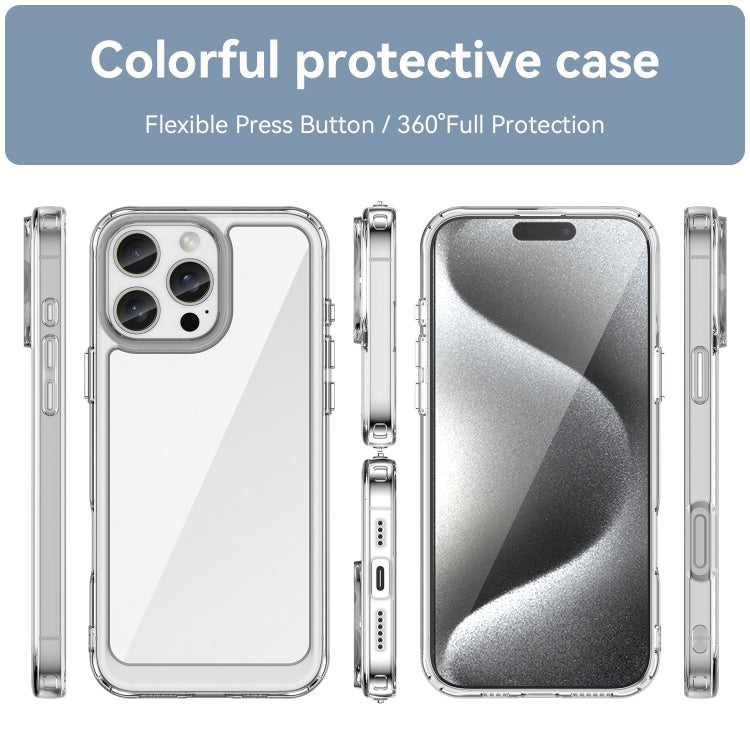 For iPhone 16 Pro Max Colorful Series Acrylic + TPU Phone Case