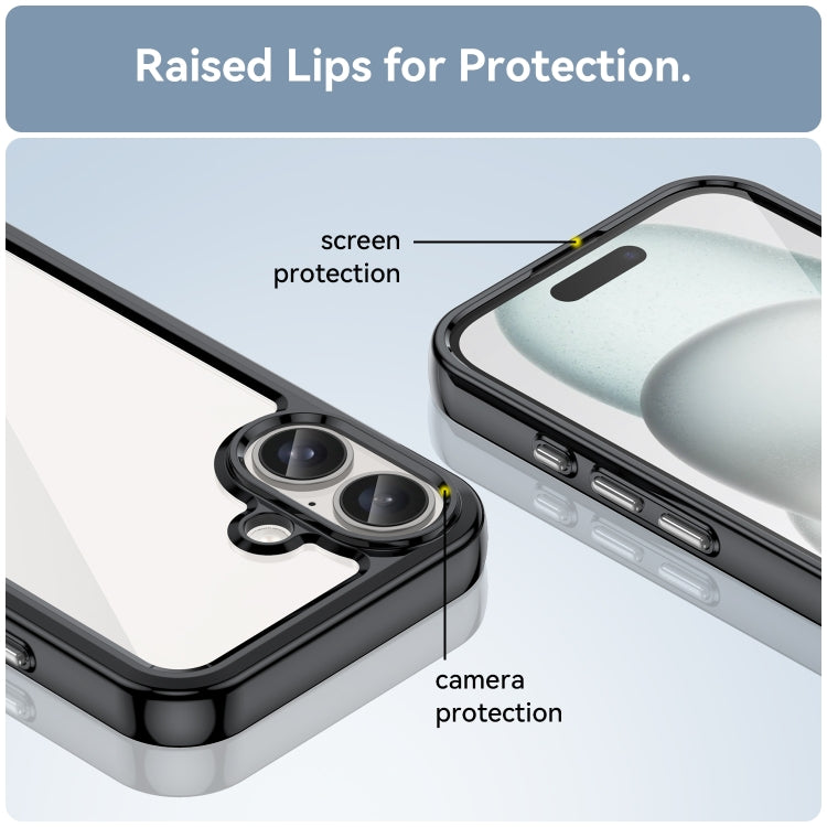For iPhone 16 Plus Colorful Series Acrylic + TPU Phone Case