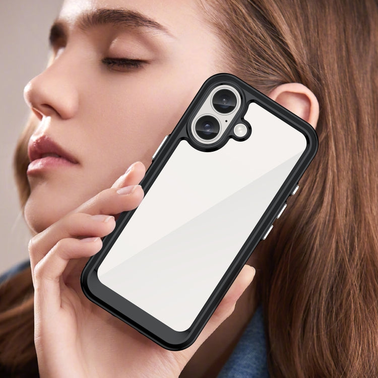 For iPhone 16 Plus Colorful Series Acrylic + TPU Phone Case