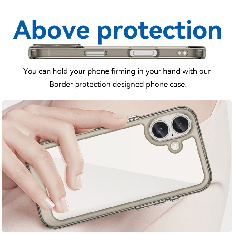 For iPhone 16 Plus Colorful Series Acrylic + TPU Phone Case