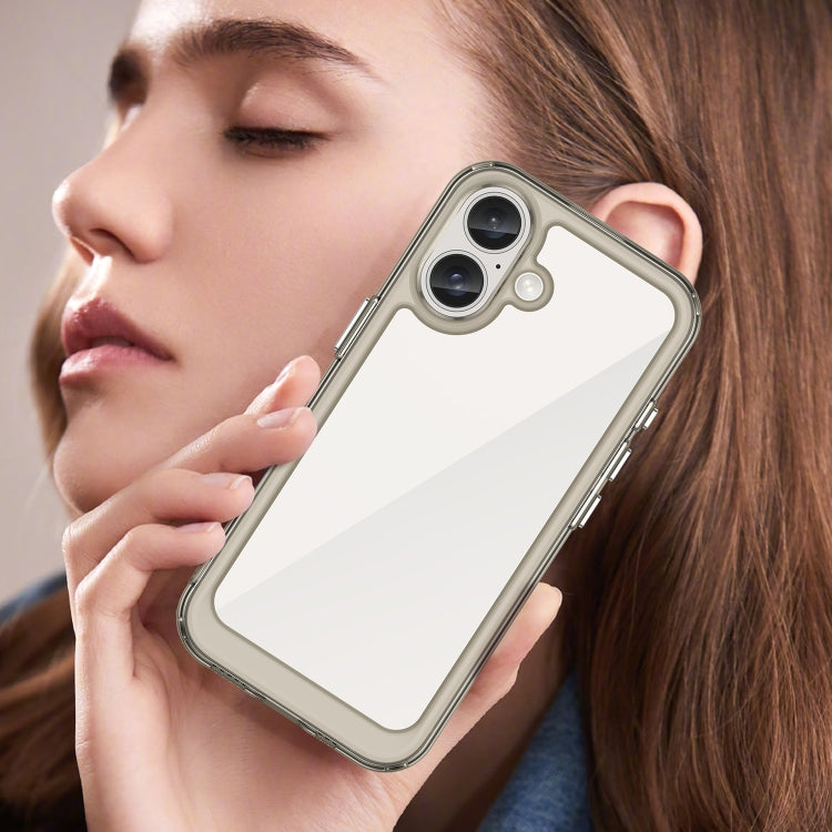 For iPhone 16 Plus Colorful Series Acrylic + TPU Phone Case