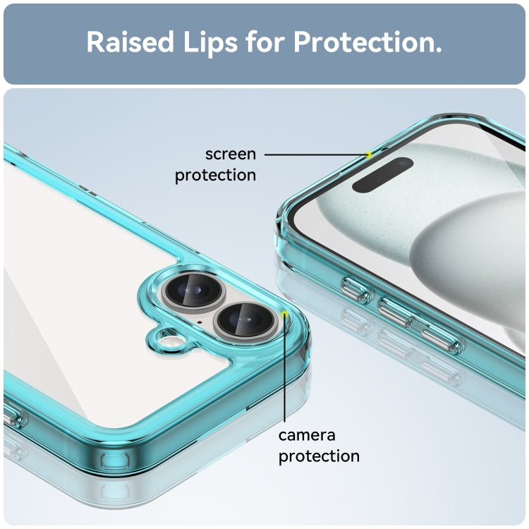 For iPhone 16 Plus Colorful Series Acrylic + TPU Phone Case
