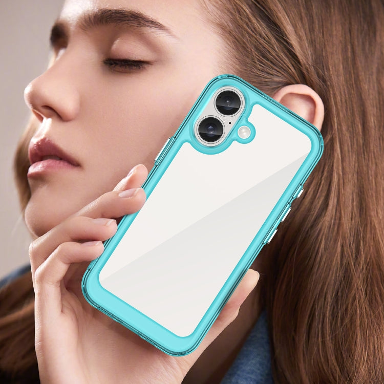 For iPhone 16 Plus Colorful Series Acrylic + TPU Phone Case