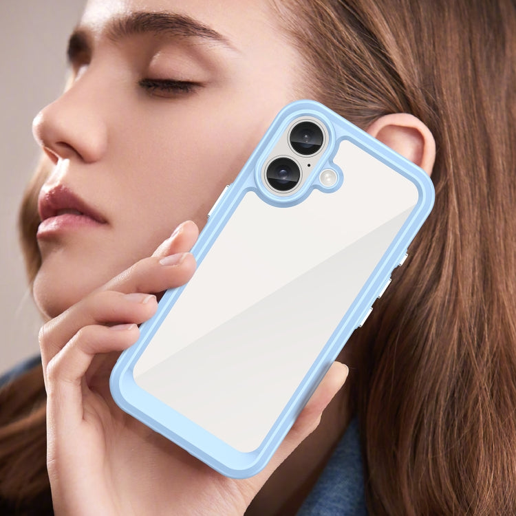 For iPhone 16 Colorful Series Acrylic + TPU Phone Case