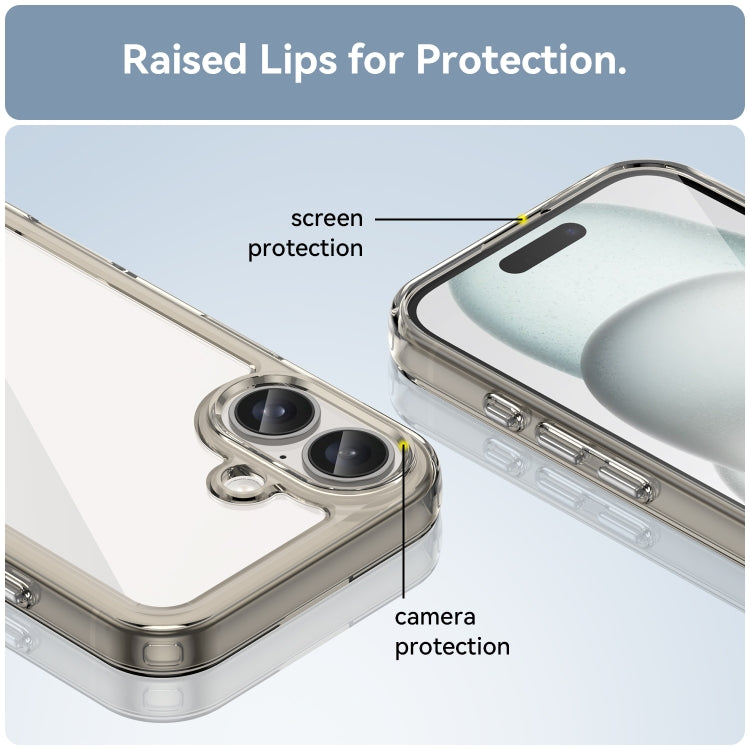 For iPhone 16 Colorful Series Acrylic + TPU Phone Case