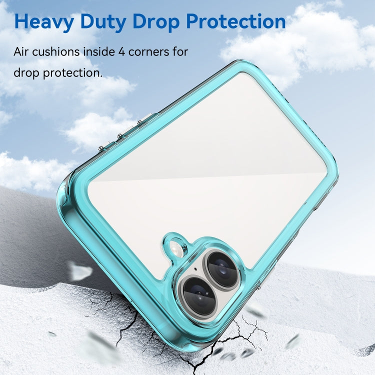For iPhone 16 Colorful Series Acrylic + TPU Phone Case