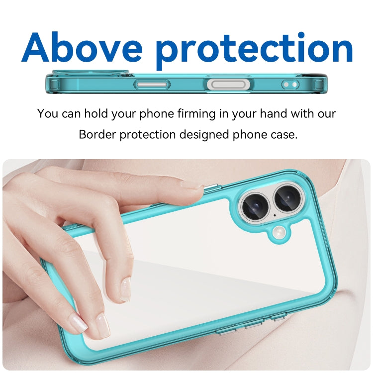 For iPhone 16 Colorful Series Acrylic + TPU Phone Case