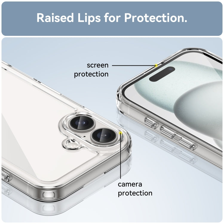 For iPhone 16 Colorful Series Acrylic + TPU Phone Case