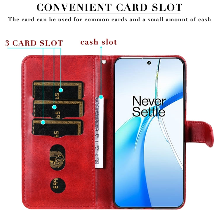 For OPPO K12 Fashion Calf Texture Zipper Leather Phone Case
