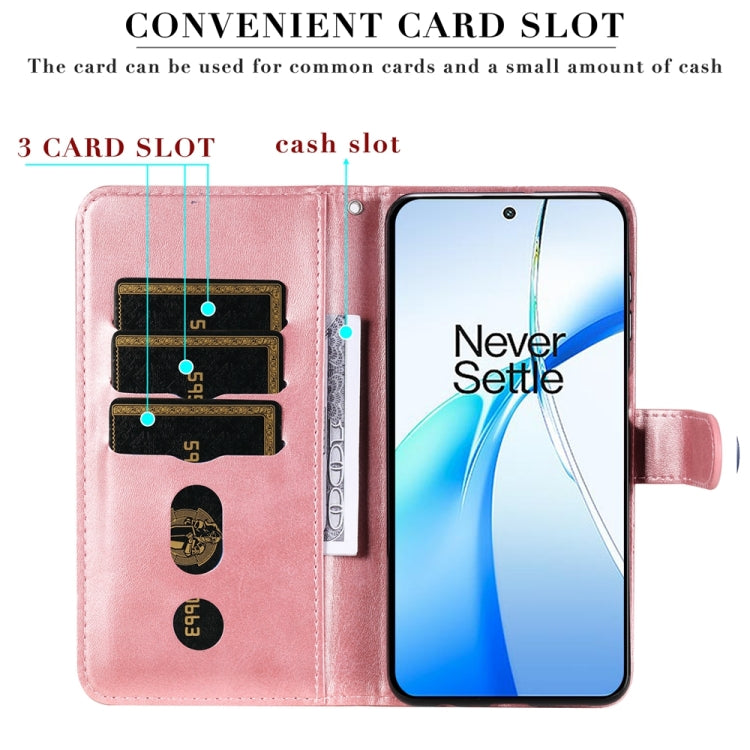 For OPPO K12 Fashion Calf Texture Zipper Leather Phone Case