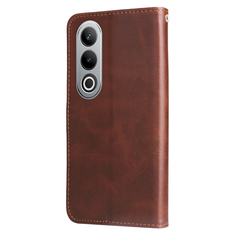 For OPPO K12 Fashion Calf Texture Zipper Leather Phone Case