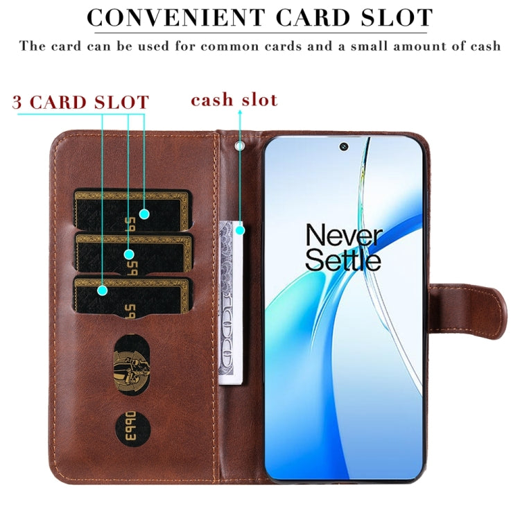 For OPPO K12 Fashion Calf Texture Zipper Leather Phone Case
