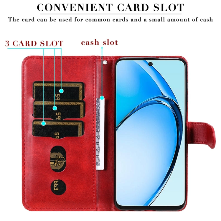 For OPPO A60 4G Global Fashion Calf Texture Zipper Leather Phone Case