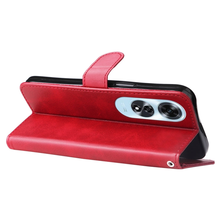 For OPPO A60 4G Global Fashion Calf Texture Zipper Leather Phone Case