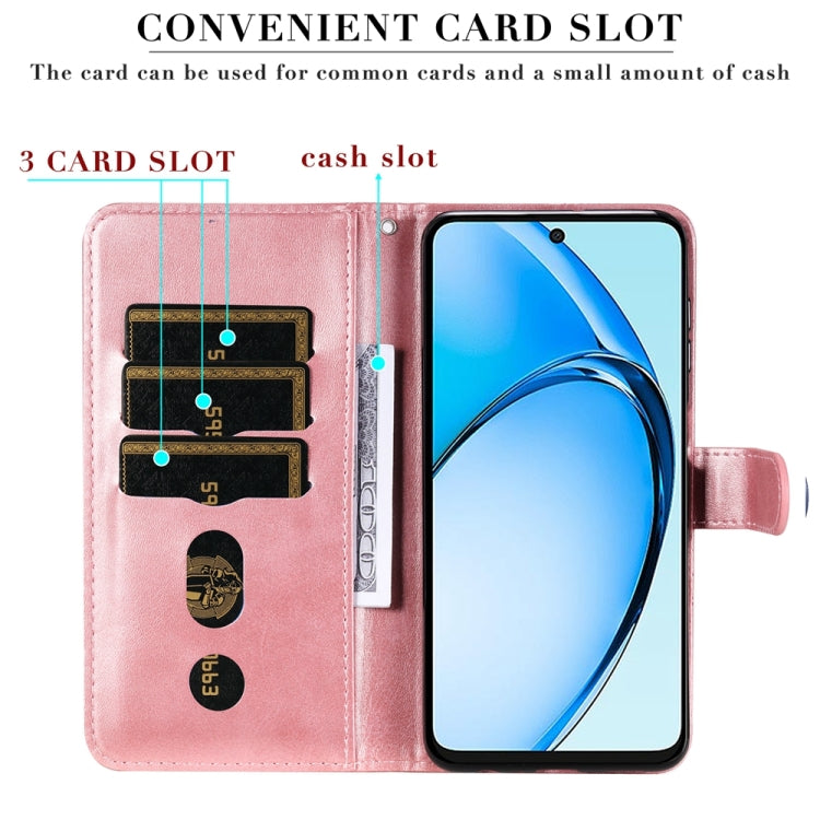 For OPPO A60 4G Global Fashion Calf Texture Zipper Leather Phone Case