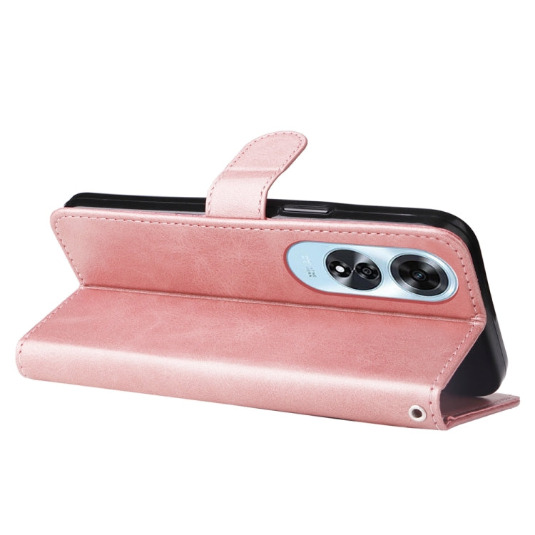 For OPPO A60 4G Global Fashion Calf Texture Zipper Leather Phone Case