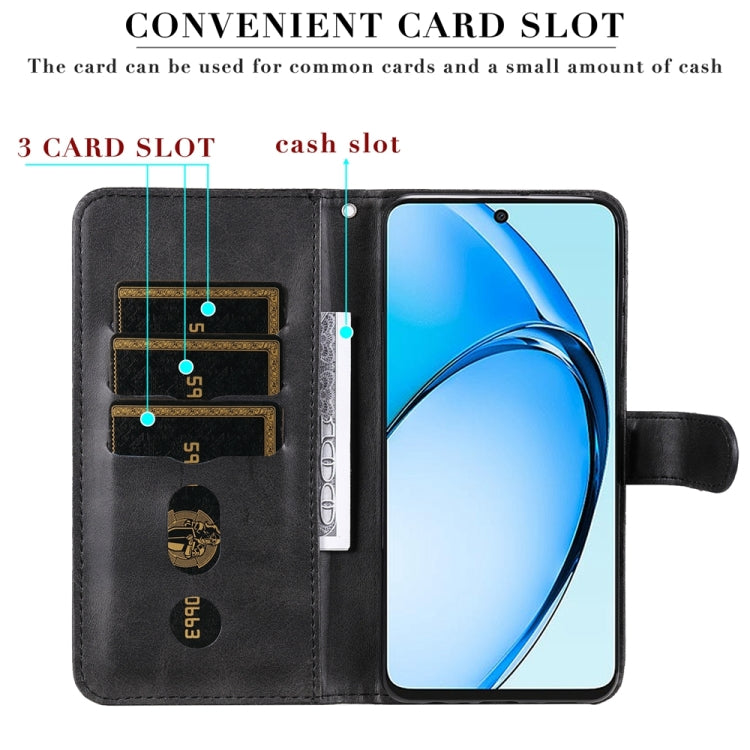 For OPPO A60 4G Global Fashion Calf Texture Zipper Leather Phone Case