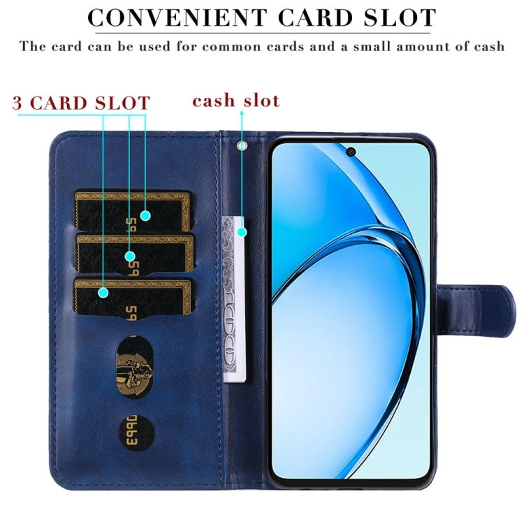 For OPPO A60 4G Global Fashion Calf Texture Zipper Leather Phone Case