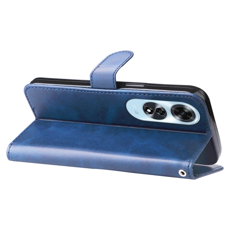 For OPPO A60 4G Global Fashion Calf Texture Zipper Leather Phone Case