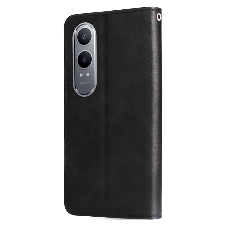 For OPPO K12x Fashion Calf Texture Zipper Leather Phone Case