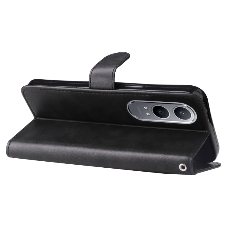For OPPO K12x Fashion Calf Texture Zipper Leather Phone Case