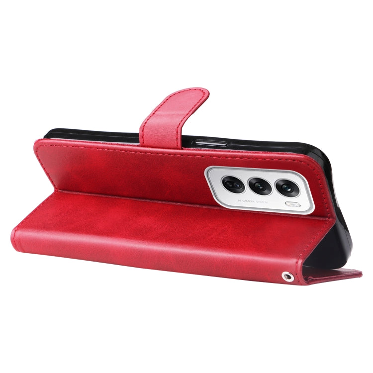 For OPPO Reno12 5G Global Fashion Calf Texture Zipper Leather Phone Case