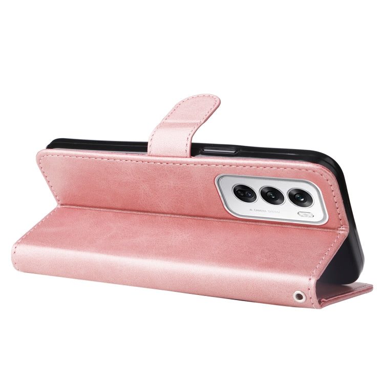 For OPPO Reno12 5G Global Fashion Calf Texture Zipper Leather Phone Case