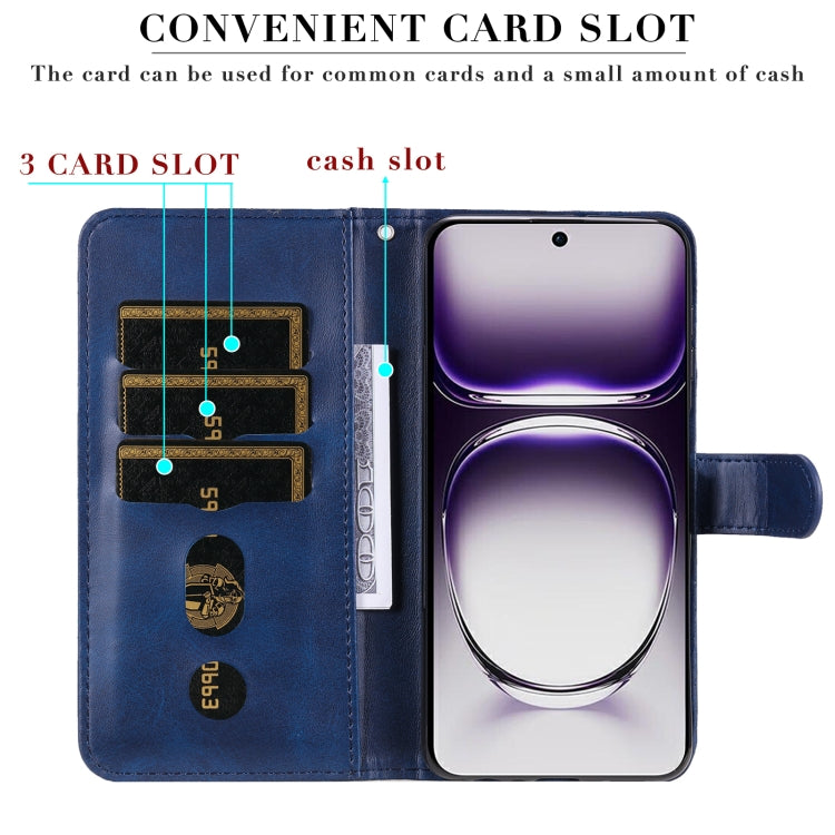 For OPPO Reno12 5G Global Fashion Calf Texture Zipper Leather Phone Case