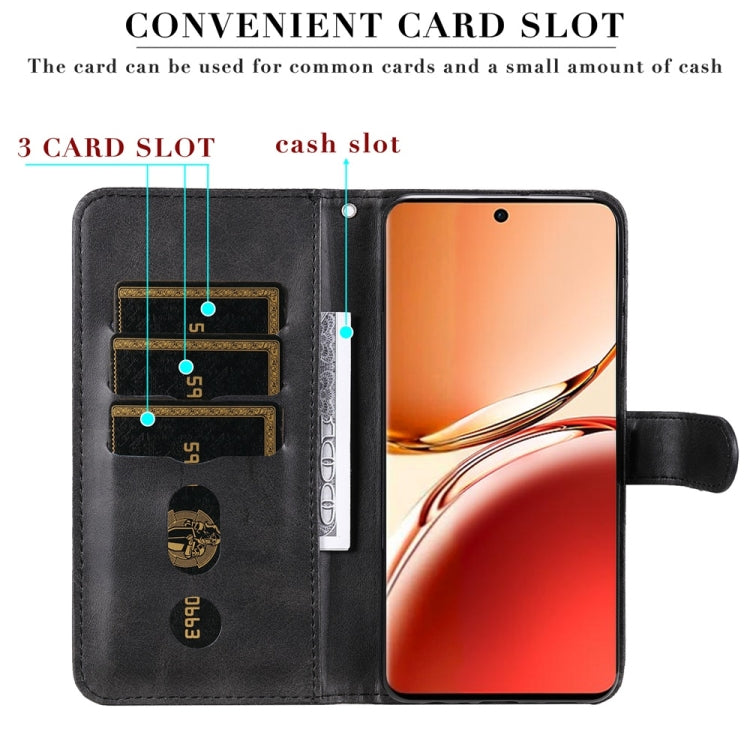 For OPPO Reno12 F 5G Global Fashion Calf Texture Zipper Leather Phone Case