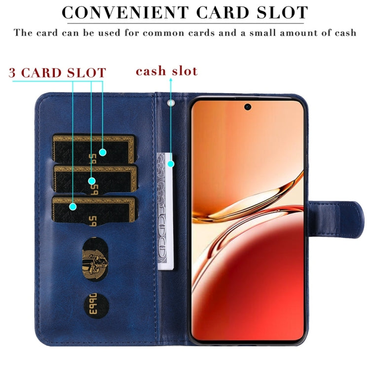 For OPPO Reno12 F 5G Global Fashion Calf Texture Zipper Leather Phone Case