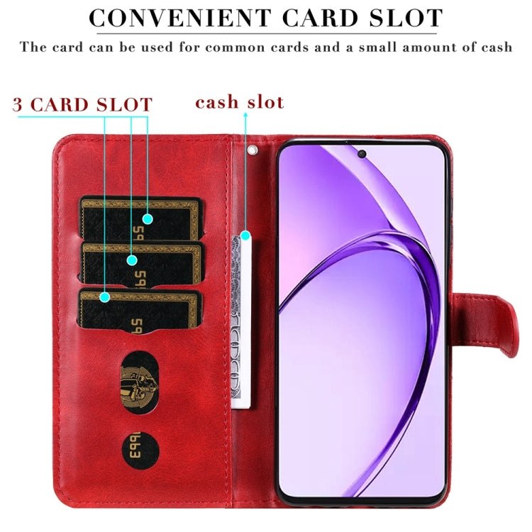 For OPPO A3 Pro 5G Global / India Fashion Calf Texture Zipper Leather Phone Case