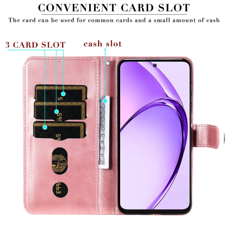 For OPPO A3 Pro 5G Global / India Fashion Calf Texture Zipper Leather Phone Case